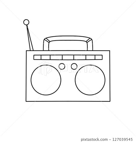 A radio with a remote control A radio with a remote control 127039545