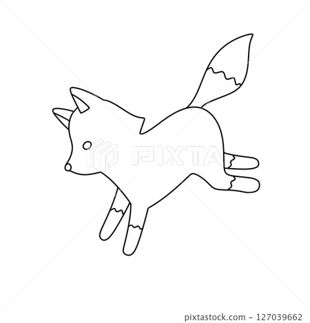A fox is running in the air A fox is running in the air 127039662