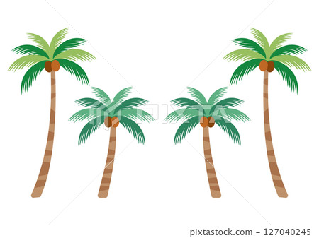 熱帶度假村棕櫚樹插圖 127040245