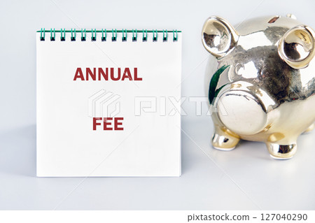 The ANNUAL FEE concept phrase. Membership dues, subscription, group concepts 127040290