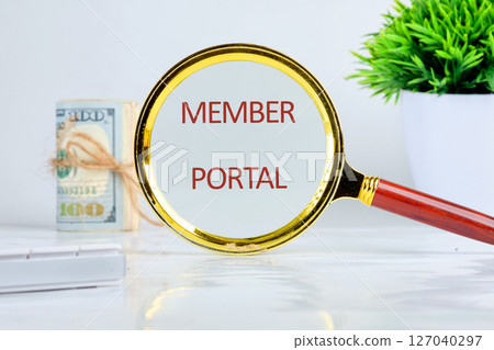 The conceptual phrase MEMBER PORTA. Business concept. A place to copy The conceptual phrase MEMBER PORTA. Business concept. A place to copy 127040297