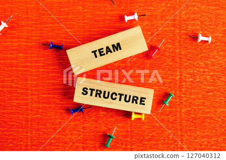 The TEAM STRUCTURE concept phrase. Onboarding business process concept 127040312
