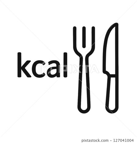 卡路里線圖標、材料、插圖、無背景、文件創建、健康 127041004