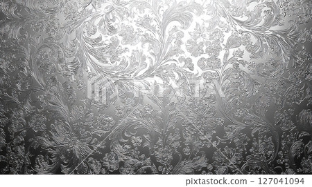 Silver Carved Pattern Background 127041094