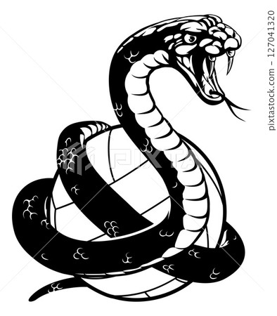 Snake Volleyball Ball Mascot 127041320