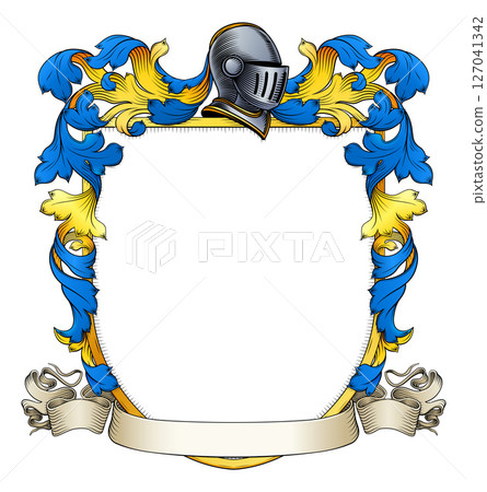 Coat of Arms Crest Family Heraldry Medieval Shield Coat of Arms Crest Family Heraldry Medieval Shield 127041342