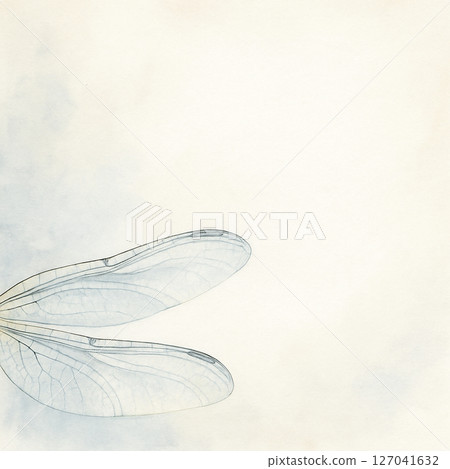 附邊的蜻蜓翅膀水彩插圖 127041632