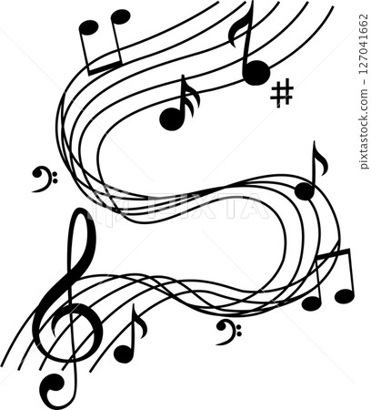 Music notes vector design on white background Music notes vector design on white background 127041662