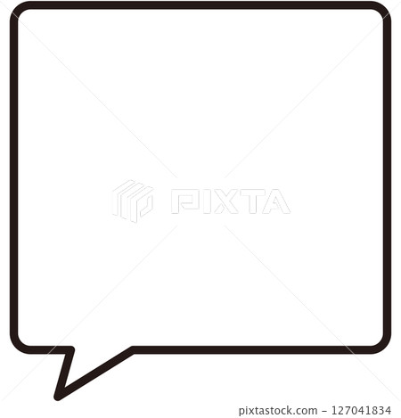 Illustration material: thick frame square speech bubble 127041834