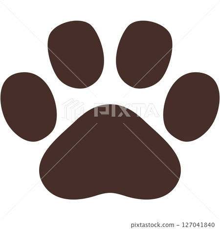 Illustration material: Animal footprints (dark brown) Illustration material: Animal footprints (dark brown) 127041840