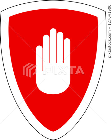 禁止進入紅色盾牌圖標 127041900