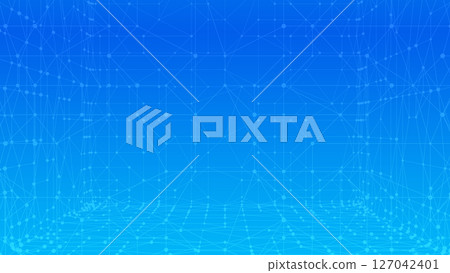 Technology abstract background. Dots connected by lines. Minimalist mesh backdrop. Abstract polygonal shape. Plexus circles. Technology abstract background. Dots connected by lines. Minimalist mesh backdrop. Abstract polygonal shape. Plexus circles. 127042401