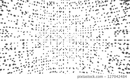 Dots connected by lines. Abstract wave. Minimalist mesh. Abstract polygonal shape. 127042484