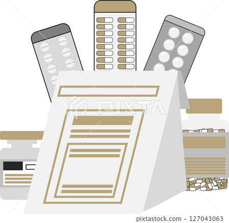 Drug (medicine, dispensing, prescription) graphic illustration Drug (medicine, dispensing, prescription) graphic illustration 127043063