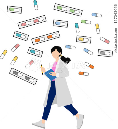 藥品(藥品、配藥、處方)圖形插圖 藥品(藥品、配藥、處方)圖形插圖 127043066