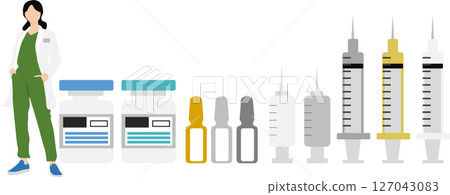 Drug (medicine, dispensing, prescription) graphic illustration 127043083