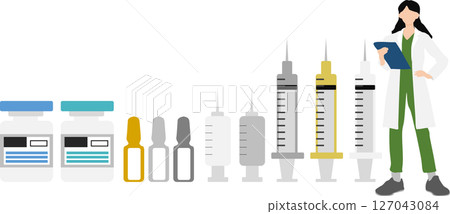 Drug (medicine, dispensing, prescription) graphic illustration 127043084