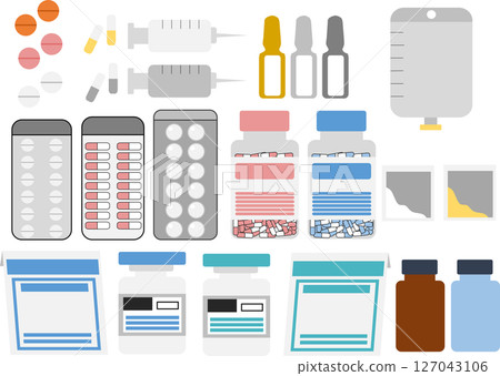 藥品（藥品、配藥、處方）圖形插圖 127043106