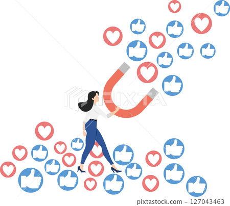 Influencer graphic material illustration 127043463