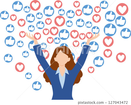 Influencer graphic material illustration Influencer graphic material illustration 127043472
