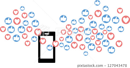 影響者圖形素材插圖 影響者圖形素材插圖 127043478