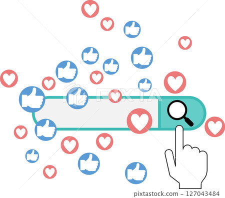 Influencer graphic material illustration Influencer graphic material illustration 127043484