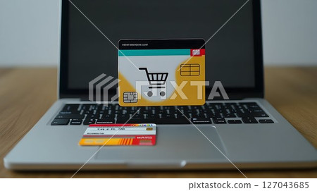 Online shopping credit cards ecommerce digital payment technology concept 127043685