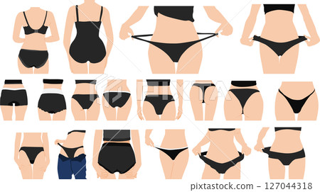 Underwear illustration set Underwear illustration set 127044318