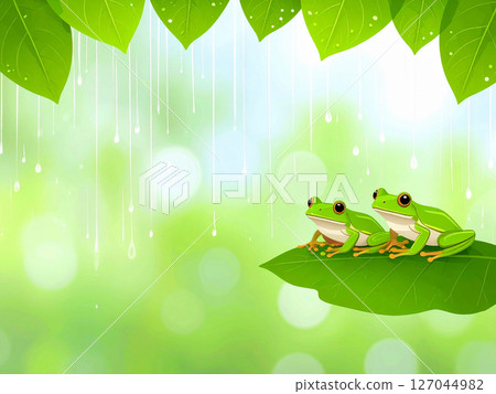 雨，雨季，樹蛙，青蛙 127044982