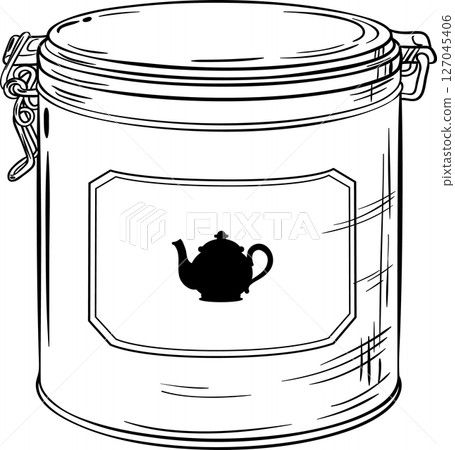 Tin Packaging Outline Illustration. Tin Packaging Outline Illustration. 127045406