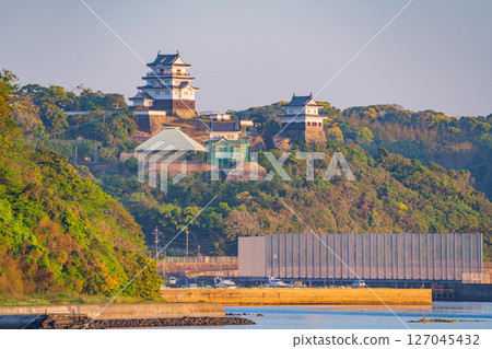 (Nagasaki Prefecture) Hirado Castle as seen from Hirado Park 127045432
