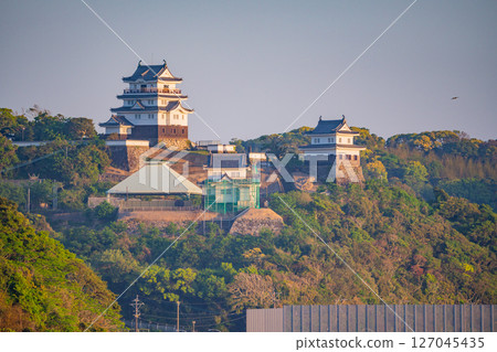 (Nagasaki Prefecture) Hirado Castle as seen from Hirado Park (Nagasaki Prefecture) Hirado Castle as seen from Hirado Park 127045435