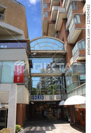 Apartment complex and shopping mall in front of Hankyu Takarazuka Station 127045482