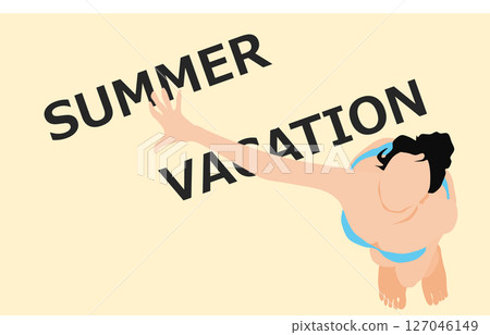 穿著泳衣的女人享受夏日的插圖 穿著泳衣的女人享受夏日的插圖 127046149