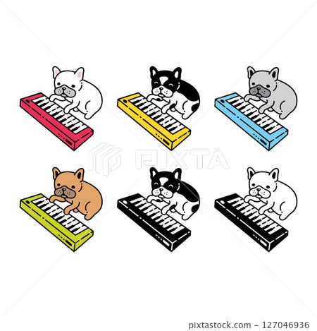 dog vector french bulldog icon keyboard instrument piano music cartoon character puppy pet doodle symbol illustration isolated design dog vector french bulldog icon keyboard instrument piano music cartoon character puppy pet doodle symbol illustration isolated design 127046936