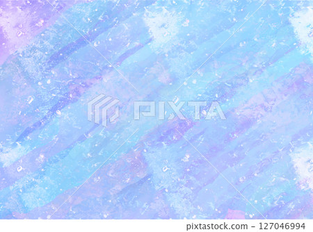 柔和的彩色水彩極光摘要背景（藍色和紫色） 127046994