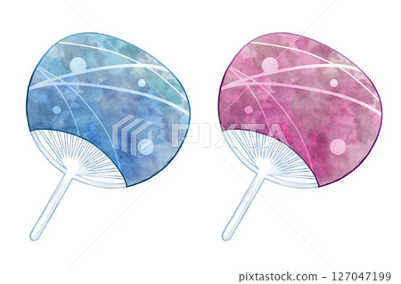 Colorful fan set 127047199