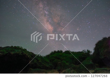 Beautiful starry sky of Tokunoshima Island in Kagoshima Prefecture, Japan 127047268