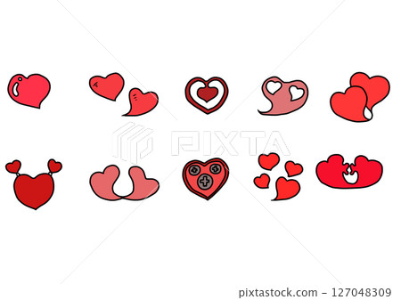 Color Heart [Set of 10] 127048309