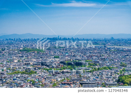 從大阪府池田市五月山眺望大阪平原 從大阪府池田市五月山眺望大阪平原 127048346