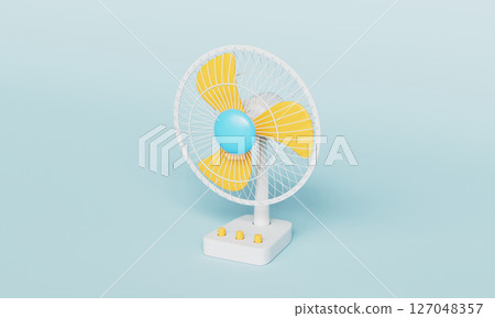 Simple Electric Fan Icon. 3D Rendering. 127048357