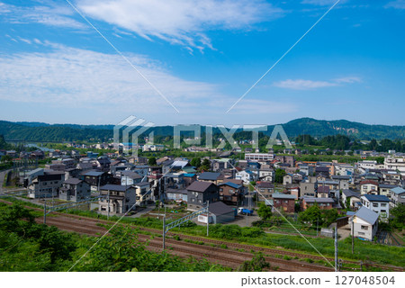 Residential area seen from the suburbs (Kawaguchi, Nagaoka City) Residential area seen from the suburbs (Kawaguchi, Nagaoka City) 127048504