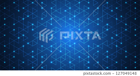 Abstract technology background with a seamless pattern of simple geometric shapes. Stylish vector texture 127049148