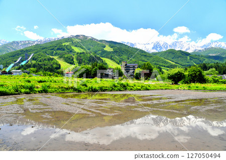 白馬村風景 / 眺望白馬八方尾根滑雪場（長野縣白馬村）[2025年6月] 127050494