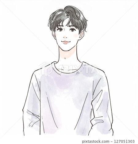 Illustration material of men and boys 127051303