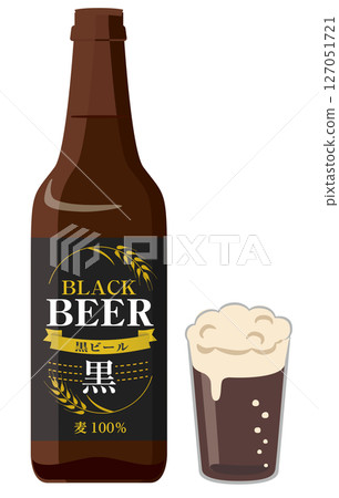 Alcoholic drinks_bottle beer and beer glass (dark beer) 127051721