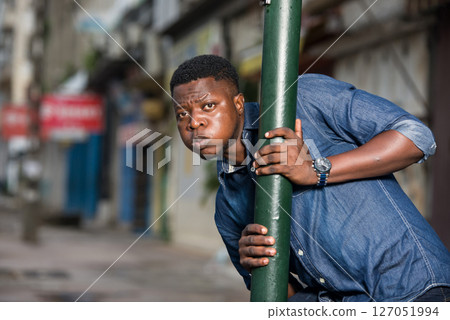 portrait of young African. portrait of young African. 127051994