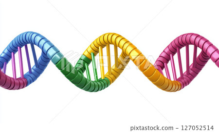 vibrant DNA helix showcasing beauty of genetic structure and molecular biology 127052514