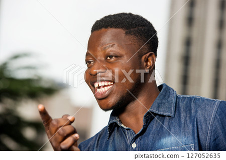 happy businessman celebrates his joy happy businessman celebrates his joy 127052635
