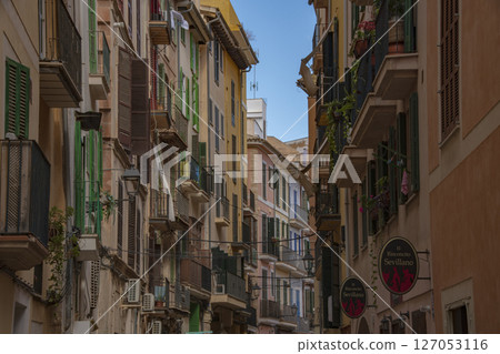 Beautiful cityscape on the island of Mallorca near Barcelona, Spain 127053116
